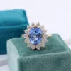 Oval Moissanite Ring in Gold shown in the product photograph.