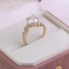 Additional product photograph showing the ring design, setting and band.