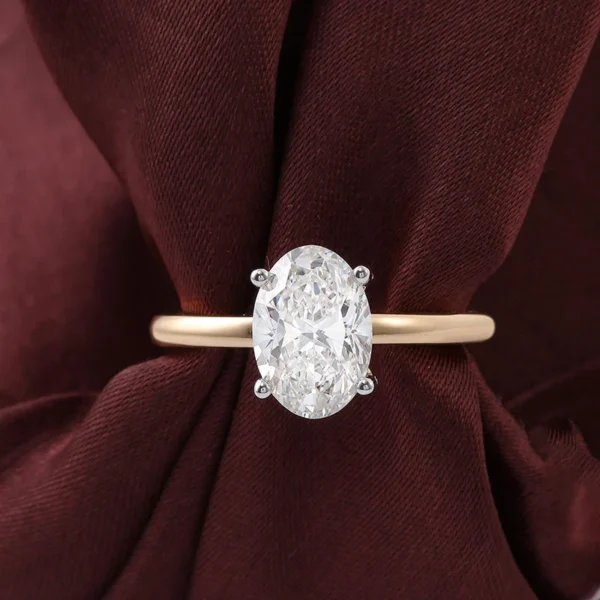 Additional product photograph showing the ring design, setting and band.