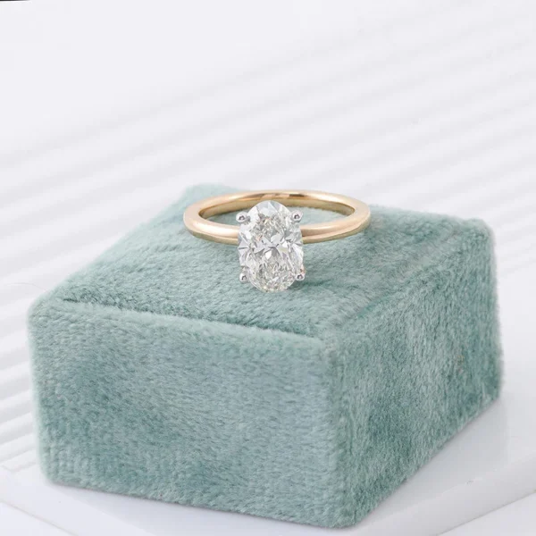 Additional product photograph showing the ring design, setting and band.