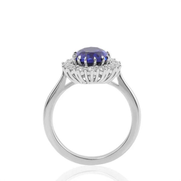 Additional product photograph showing the ring design, setting and band.