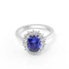Additional product photograph showing the ring design, setting and band.