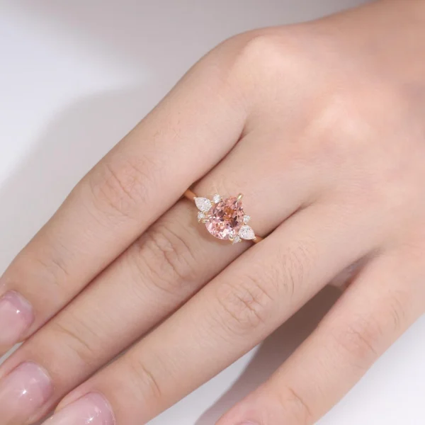 Additional product photograph showing the ring design, setting and band.