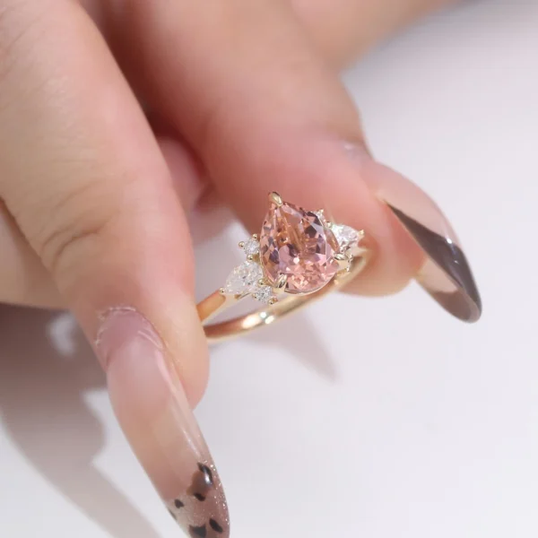 Additional product photograph showing the ring design, setting and band.