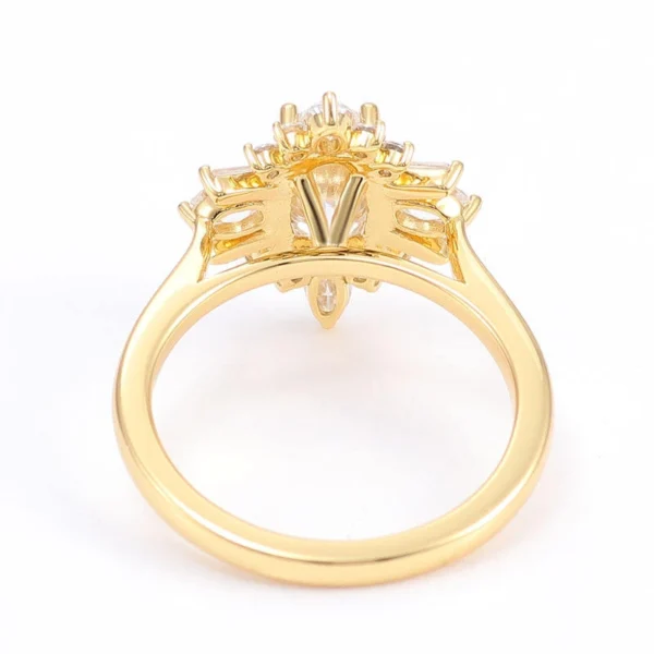 Additional product photograph showing the ring design, setting and band.