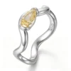 Additional product photograph showing the ring design, setting and band.