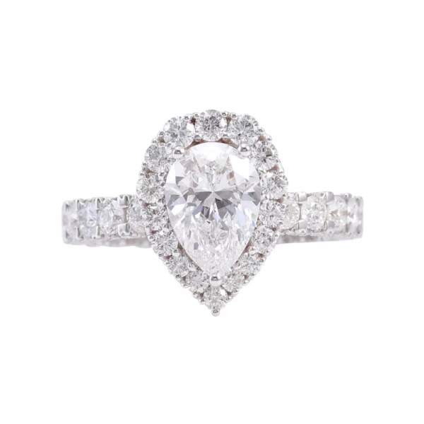 Additional product photograph showing the ring design, setting and band.