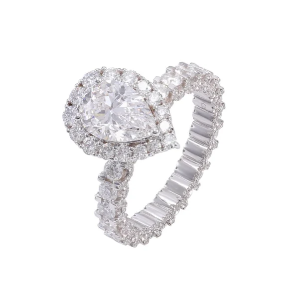 Additional product photograph showing the ring design, setting and band.