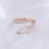 Additional product photograph showing the ring design, setting and band.