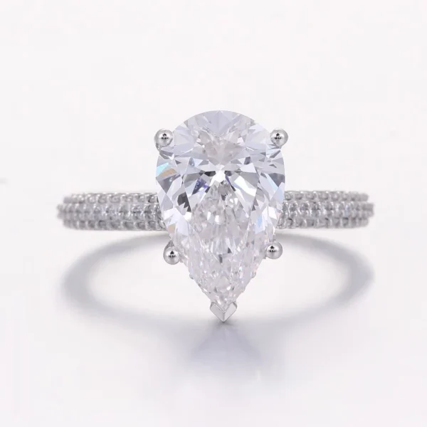Additional product photograph showing the ring design, setting and band.