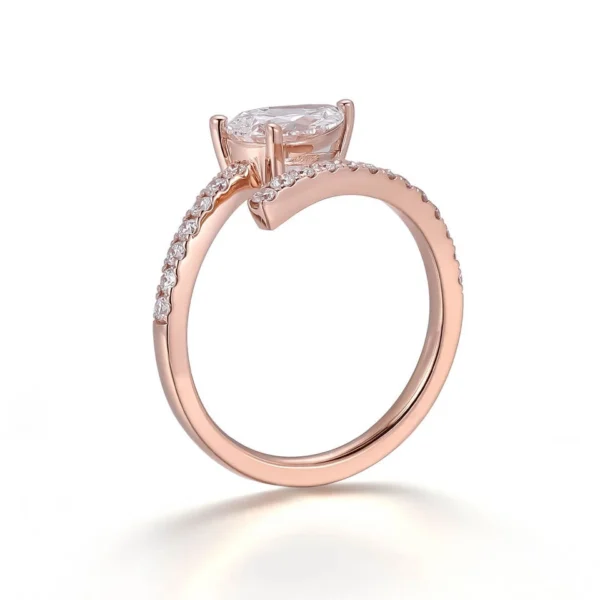 Additional product photograph showing the ring design, setting and band.