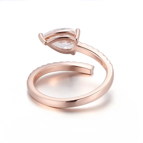 Additional product photograph showing the ring design, setting and band.