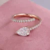 Pear Lab-Grown Diamond Ring in Gold shown in the product photograph.