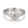 Pear Lab-Grown Diamond Ring in Gold shown in the product photograph.