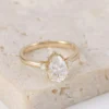Pear Lab-Grown Diamond Solitaire Ring, product view 3.