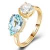 Pear Lab-Grown Diamond Ring in Gold shown in the product photograph.