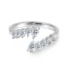 Additional product photograph showing the ring design, setting and band.