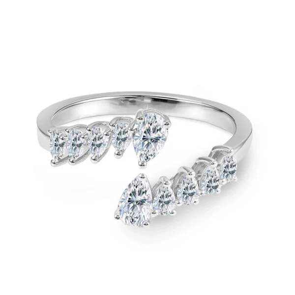 Additional product photograph showing the ring design, setting and band.