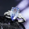 Additional product photograph showing the ring design, setting and band.