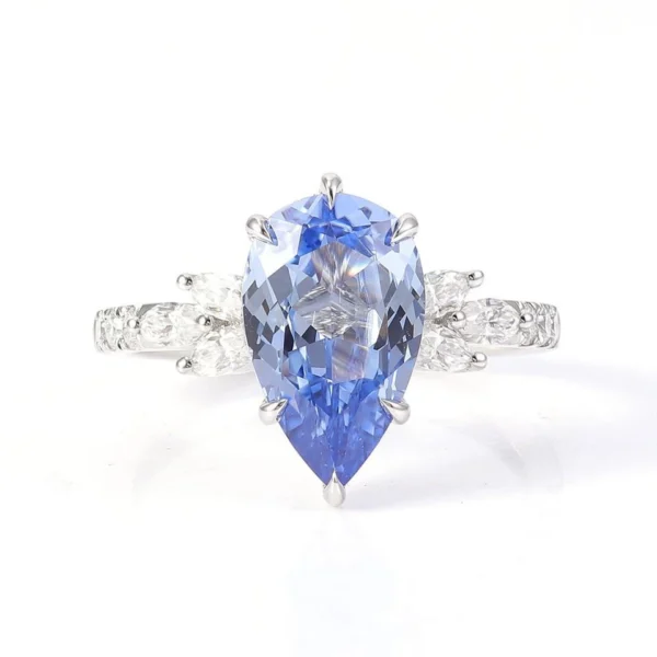 Additional product photograph showing the ring design, setting and band.
