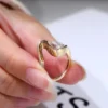 Additional product photograph showing the ring design, setting and band.