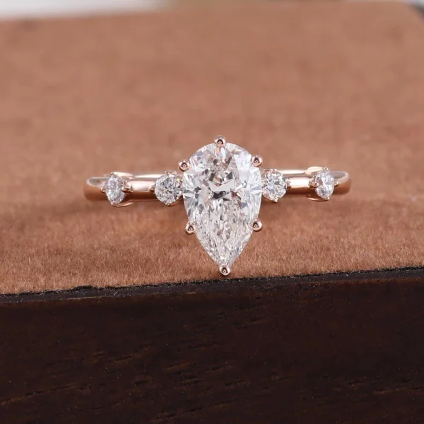 Additional product photograph showing the ring design, setting and band.