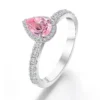 Additional product photograph showing the ring design, setting and band.