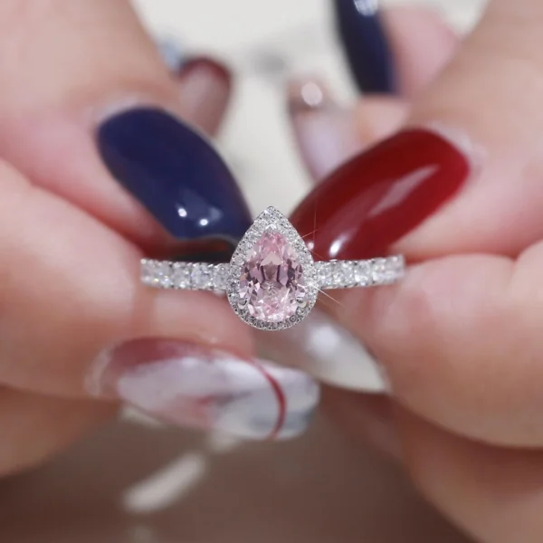 Additional product photograph showing the ring design, setting and band.