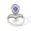 Additional product photograph showing the ring design, setting and band.
