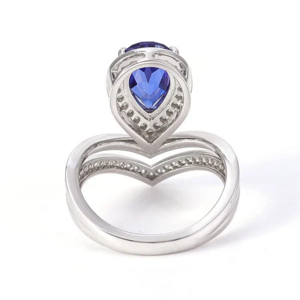 Additional product photograph showing the ring design, setting and band.