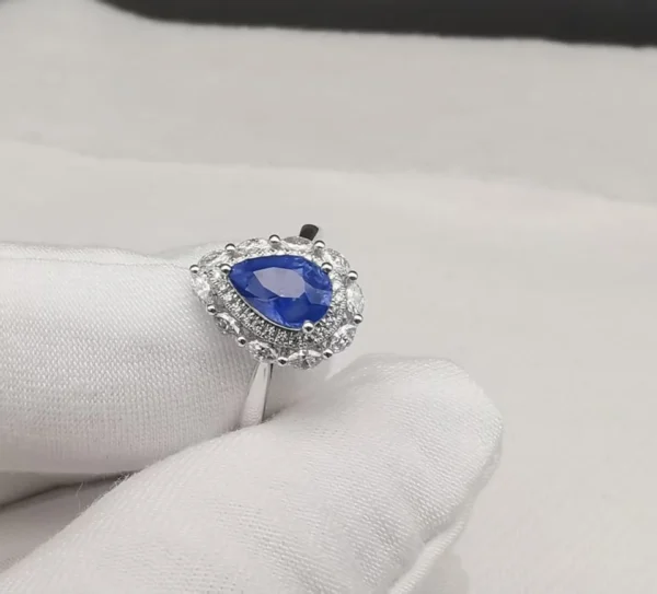 Additional product photograph showing the ring design, setting and band.