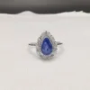 Pear Lab-Grown Sapphire Ring in Gold shown in the product photograph.