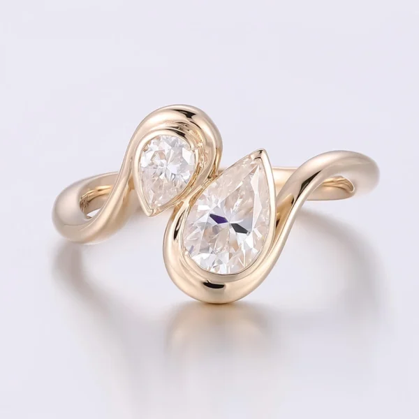 Additional product photograph showing the ring design, setting and band.