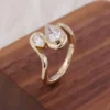 Additional product photograph showing the ring design, setting and band.