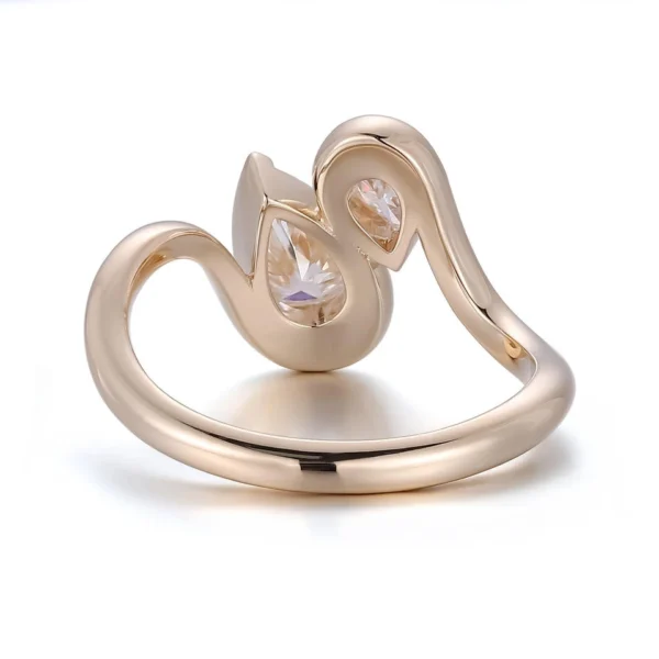 Additional product photograph showing the ring design, setting and band.