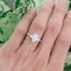 Additional product photograph showing the ring design, setting and band.