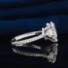 Additional product photograph showing the ring design, setting and band.