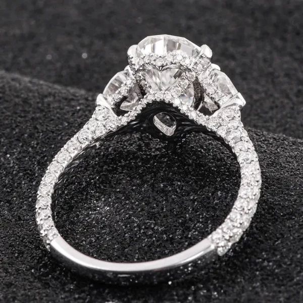 Additional product photograph showing the ring design, setting and band.