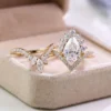 Additional product photograph showing the ring design, setting and band.