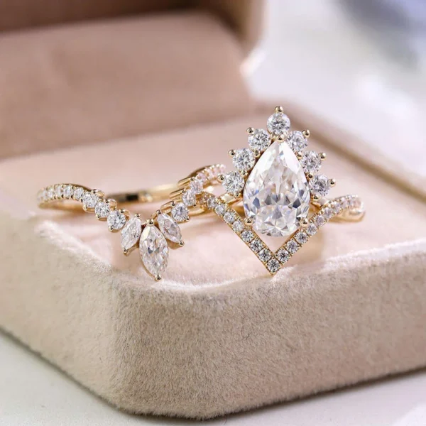 Additional product photograph showing the ring design, setting and band.