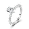Additional product photograph showing the ring design, setting and band.
