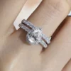 Additional product photograph showing the ring design, setting and band.