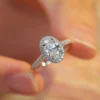 Additional product photograph showing the ring design, setting and band.
