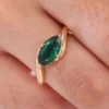 Additional product photograph showing the ring design, setting and band.