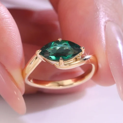 Product photograph showing the marquise bypass ring.