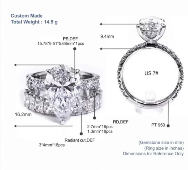 Additional product photograph showing the ring design, setting and band.