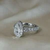 Additional product photograph showing the ring design, setting and band.