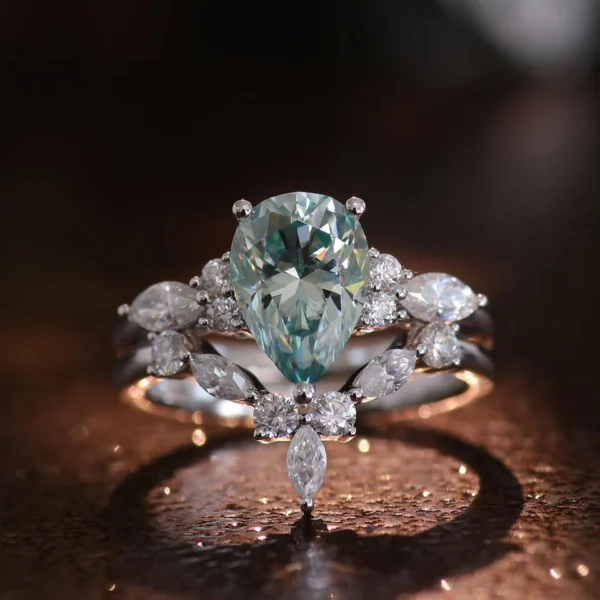 Additional product photograph showing the ring design, setting and band.