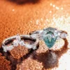 Additional product photograph showing the ring design, setting and band.