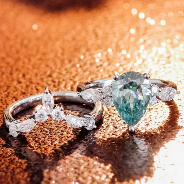 Additional product photograph showing the ring design, setting and band.